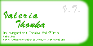 valeria thomka business card